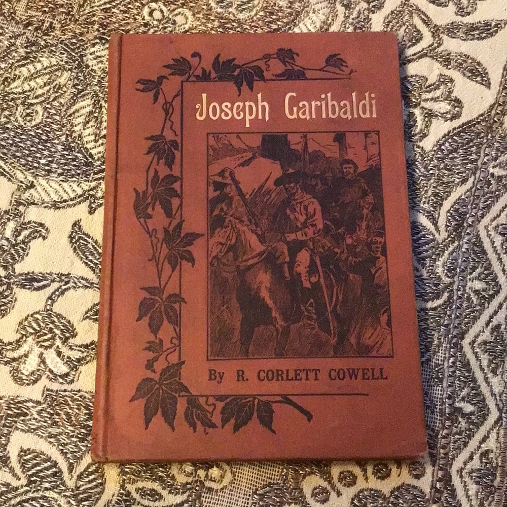 Vintage Joseph Garibaldi Book 1897 Old school book antique display book academia